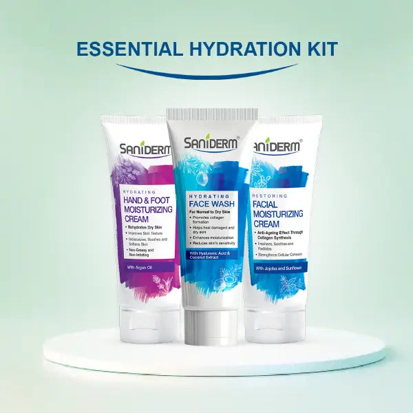 Saniderm essential hydration kit with three tubes
